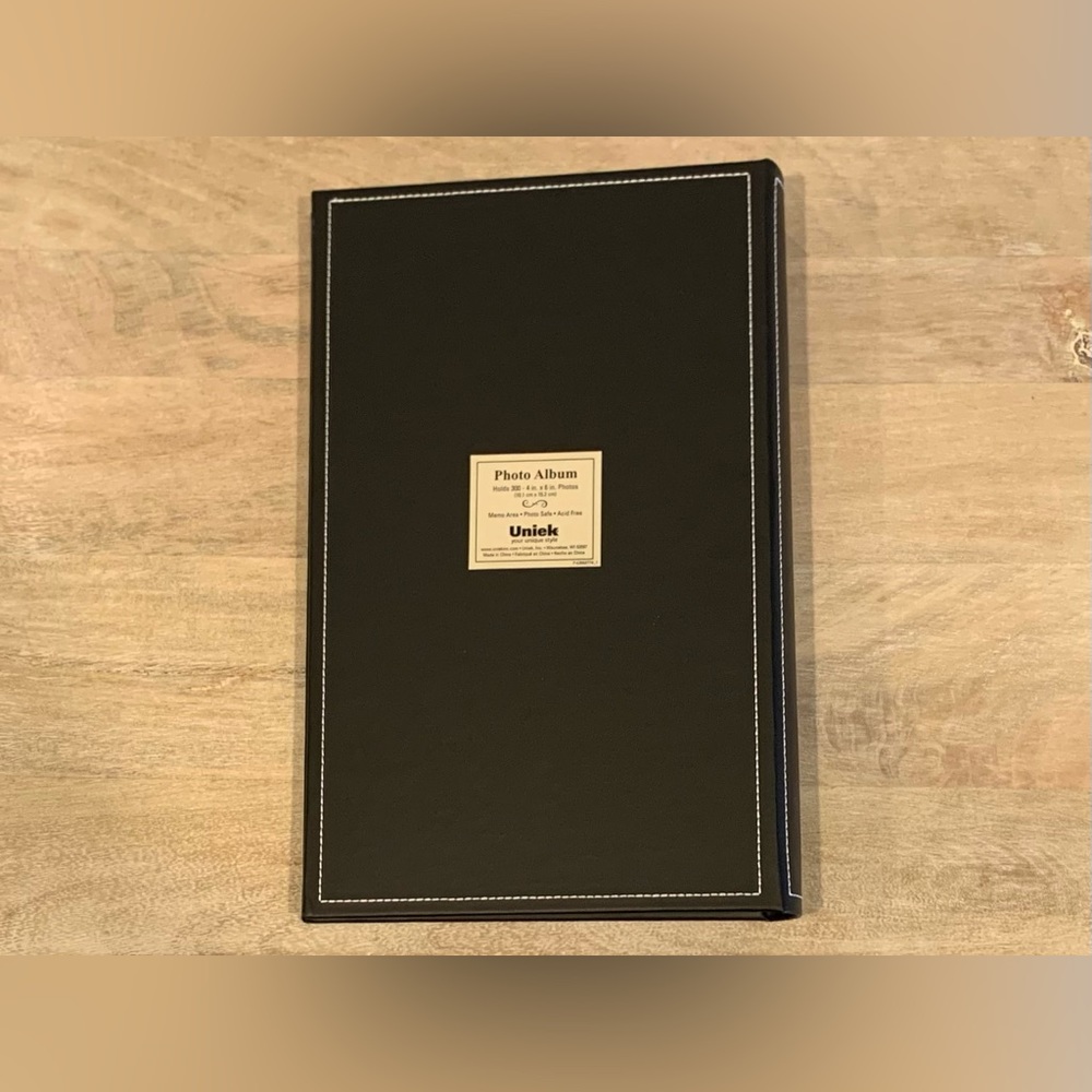Black Faux Leather Photo Album, Holds 300 4x6 Photos - Picture 3 of 6